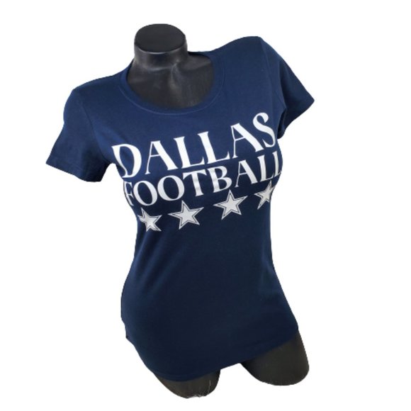 Dallas Football Navy Fitted Lt. Weight Jersey Tee. Game Day Tee!!! - Picture 2 of 4